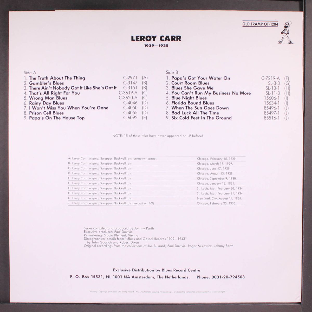great piano-guitar duets, 1929-1935 by LEROY CARR & SCRAPPER BLACKWELL