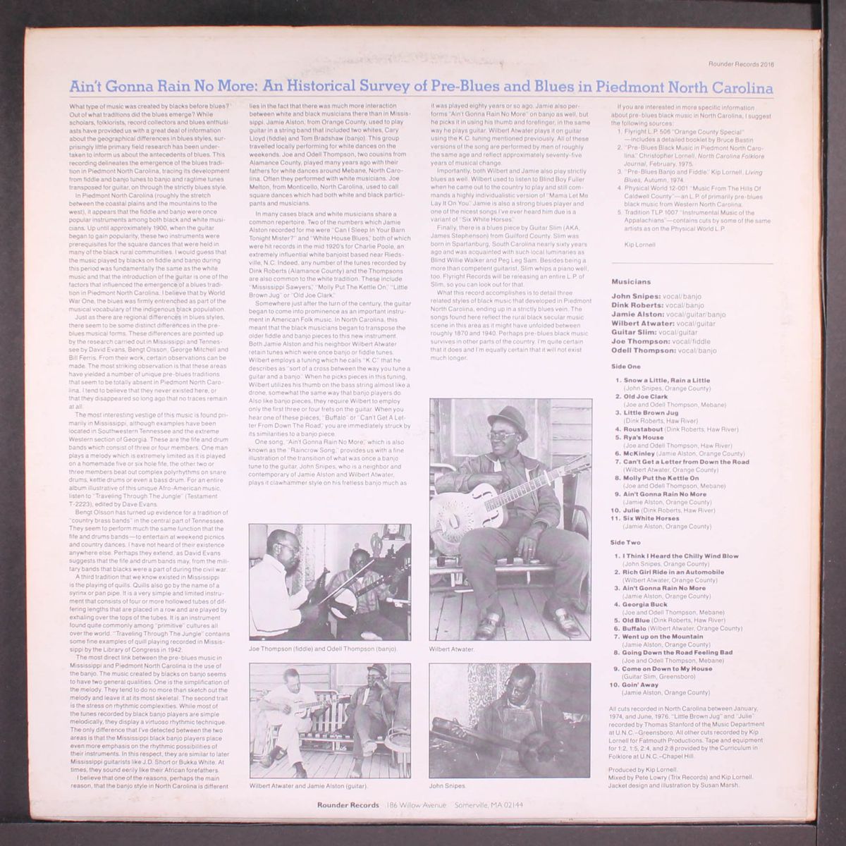 ain't gonna rain no more, blues and pre-blues from piedmont north caro by VARIOUS