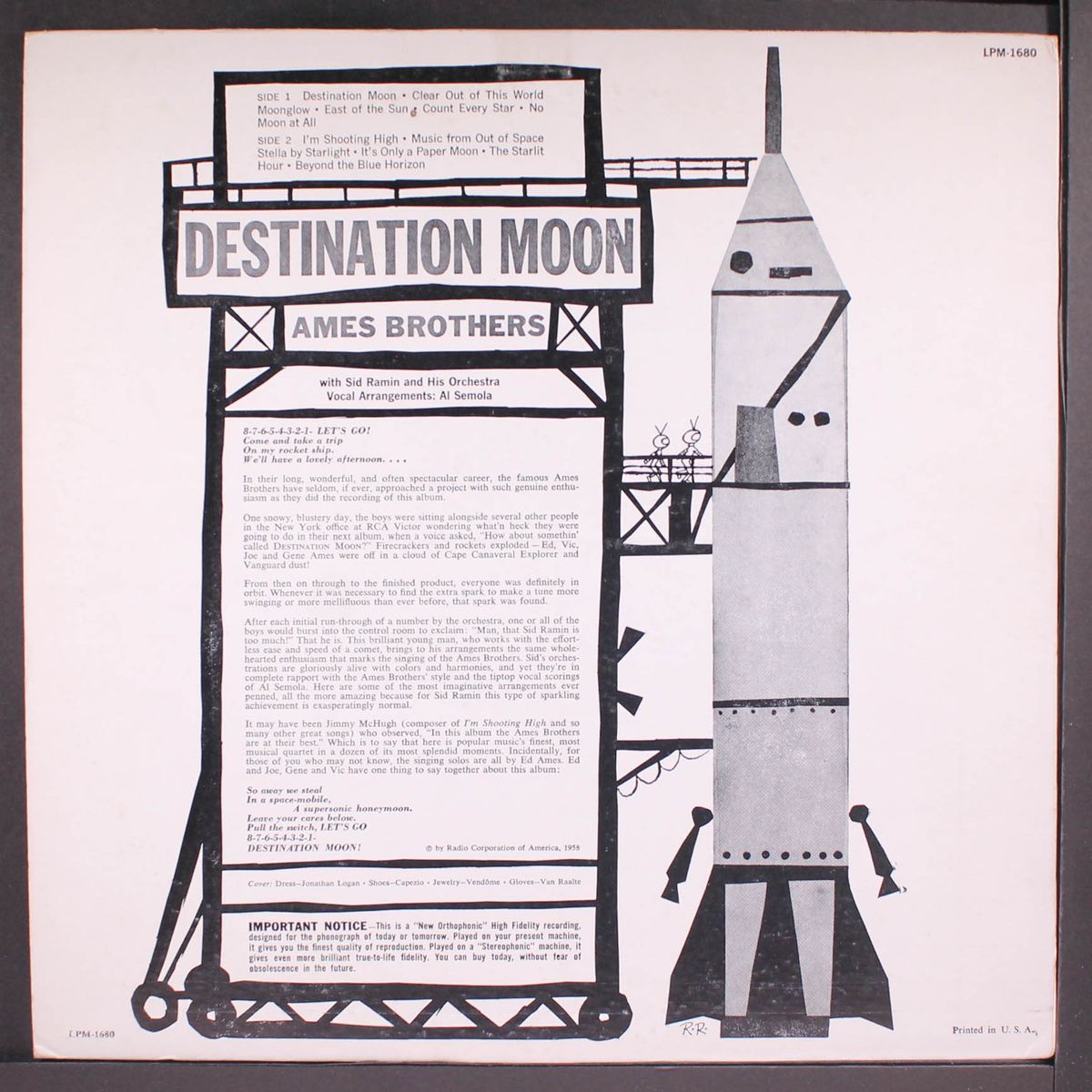 destination moon by AMES BROTHERS
