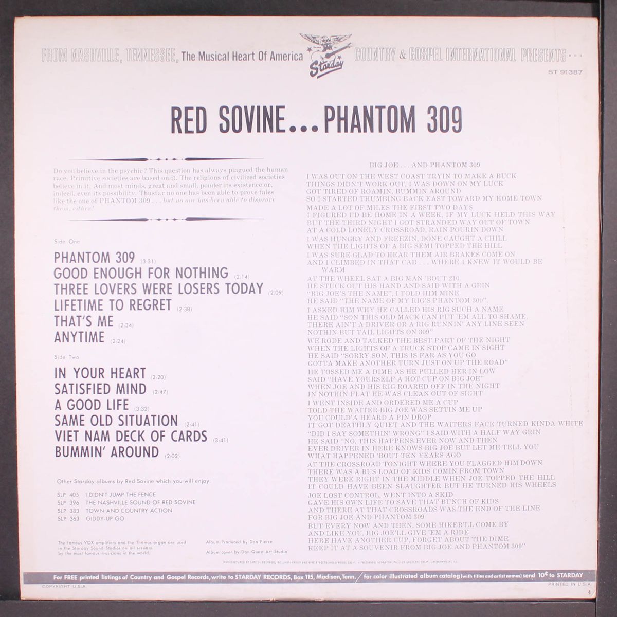 phantom 309 by RED SOVINE