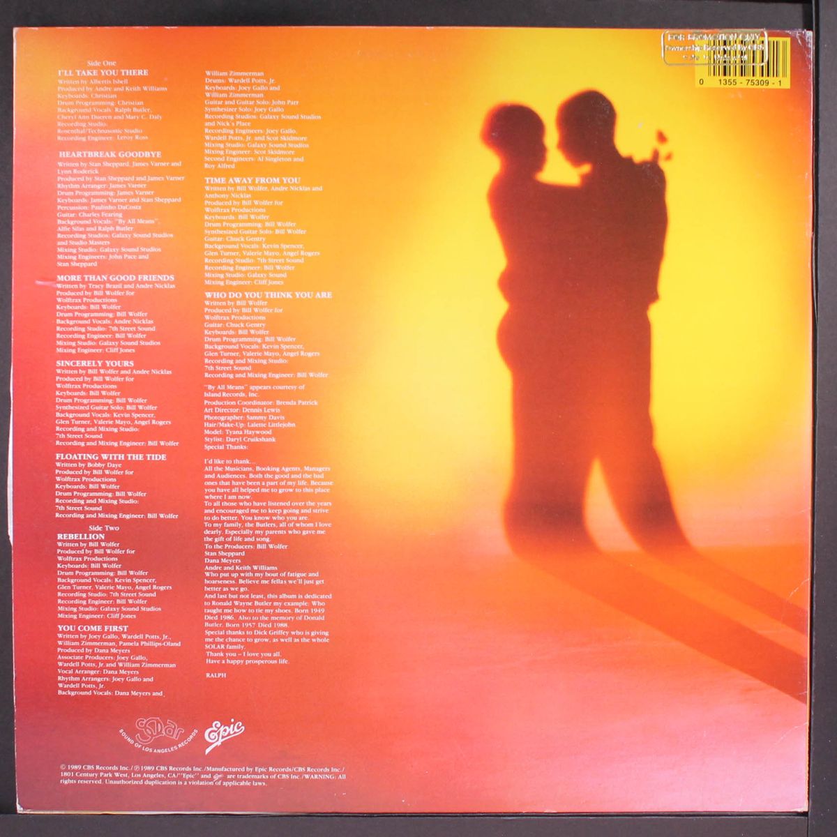 sincerely yours by RALPH BUTLER