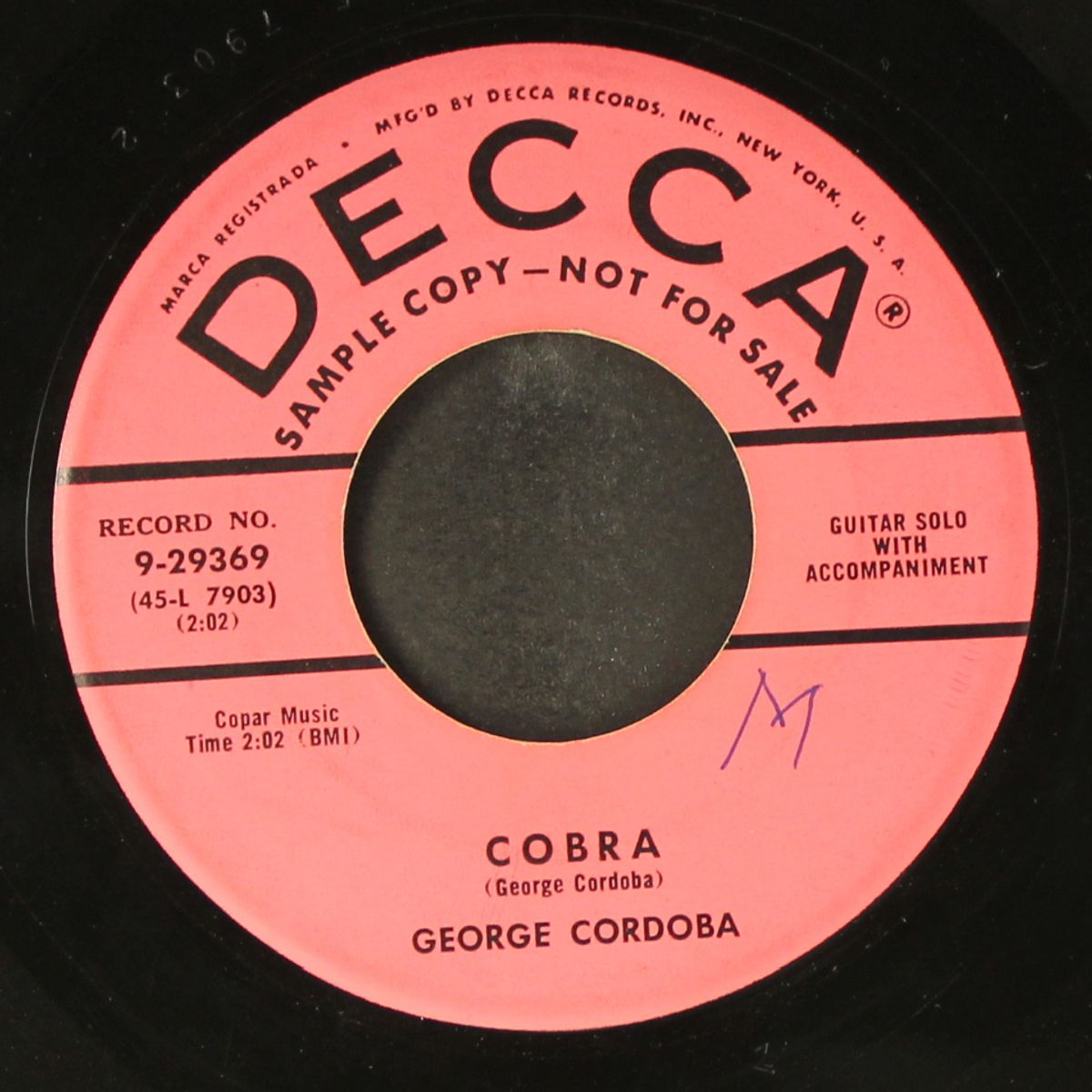 cobra / jumpin' bean boogie by GEORGE CORDOBA