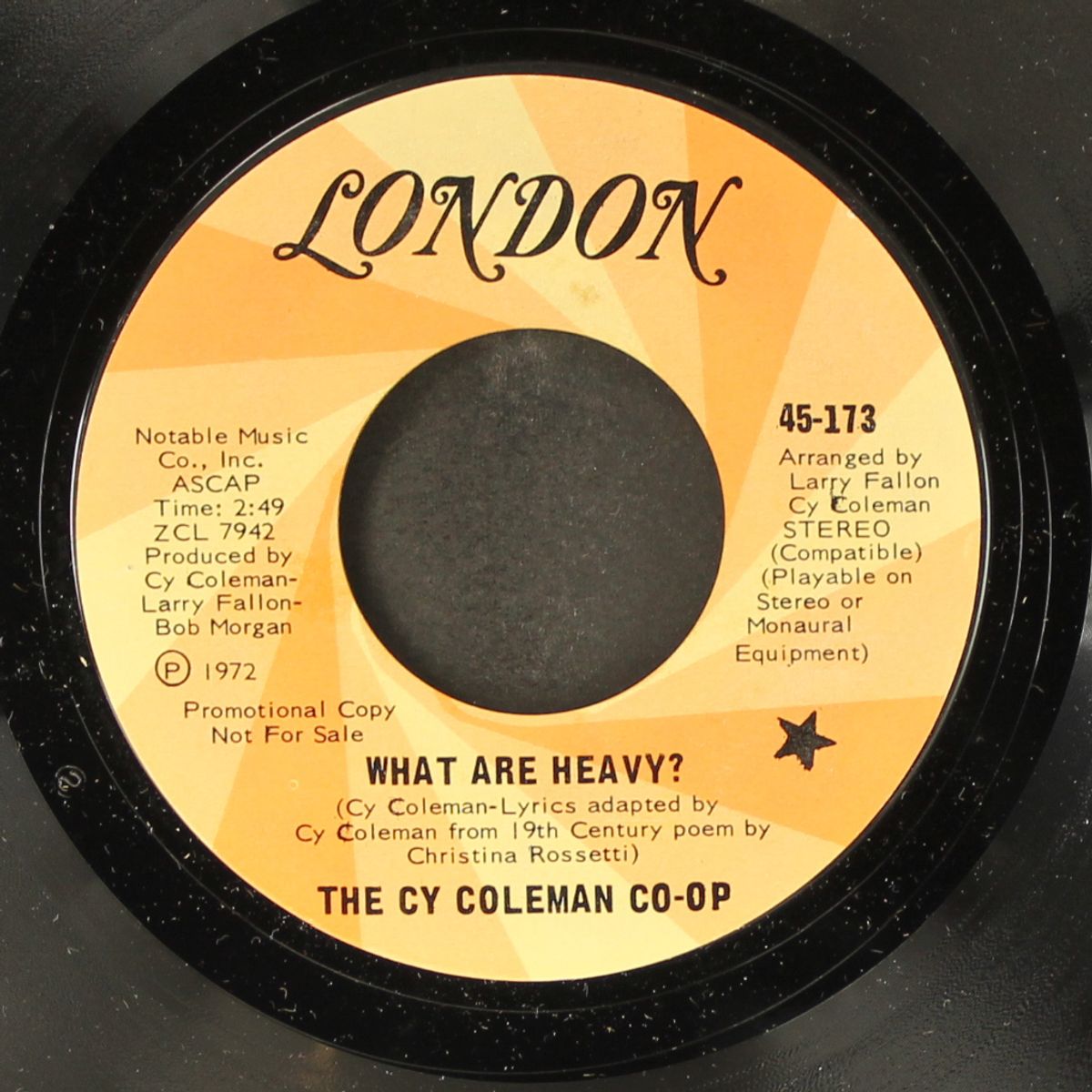 what are heavy? by CY COLEMAN CO-OP