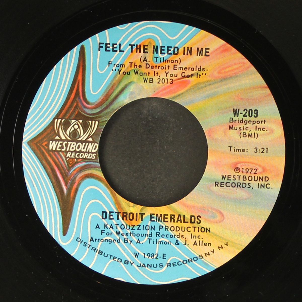 feel the need in me / there's a love for me somewhere by DETROIT EMERALDS