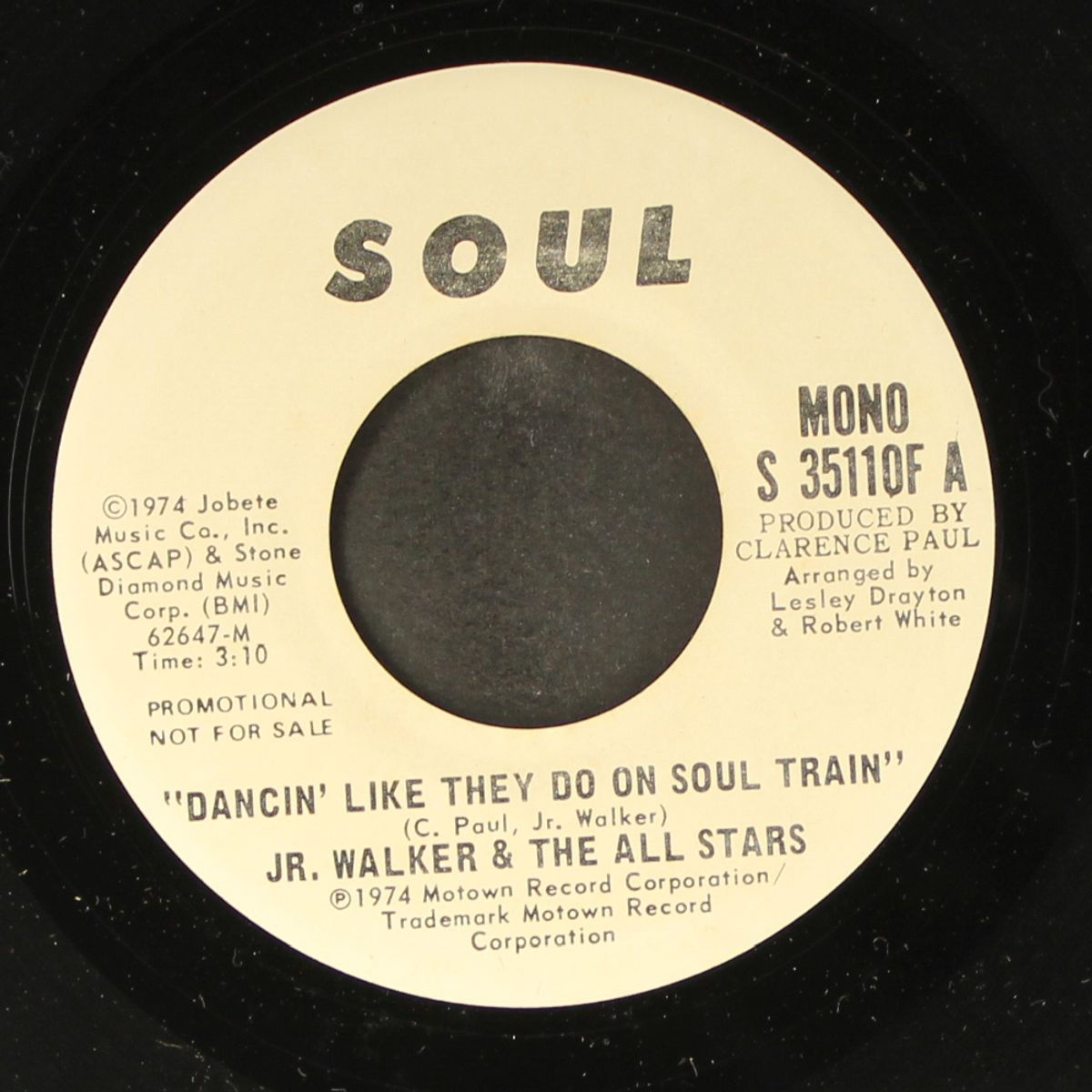 dancin' like they do on soul train / mono by JR. WALKER