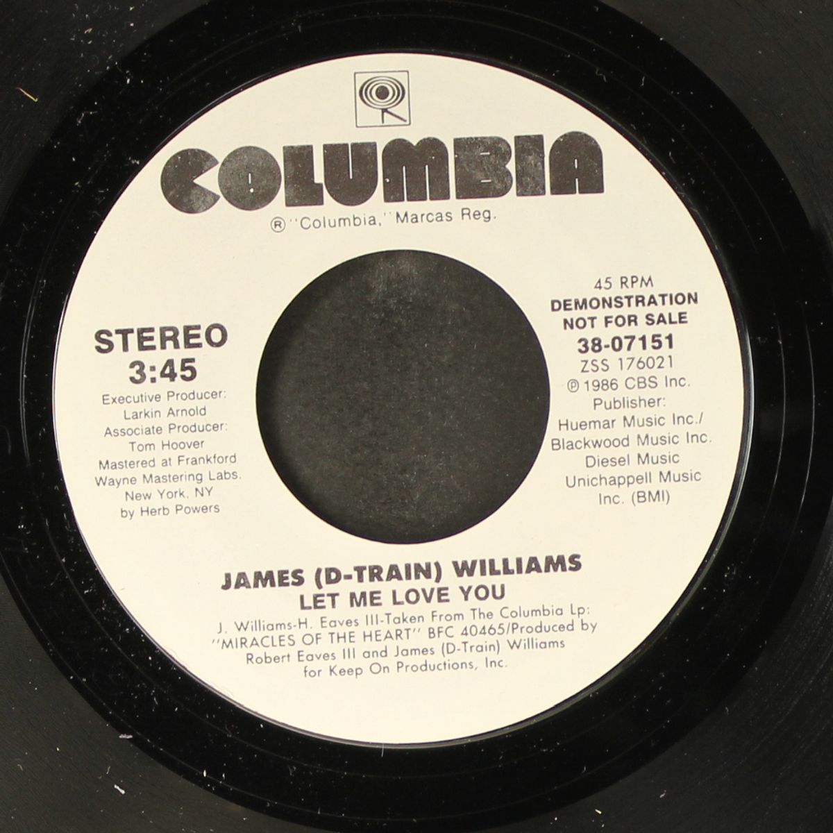 let me love you / same by JAMES (D-TRAIN) WILLIAMS