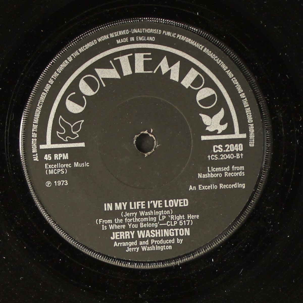 right here is where you belong / in my life i've loved by JERRY WASHINGTON