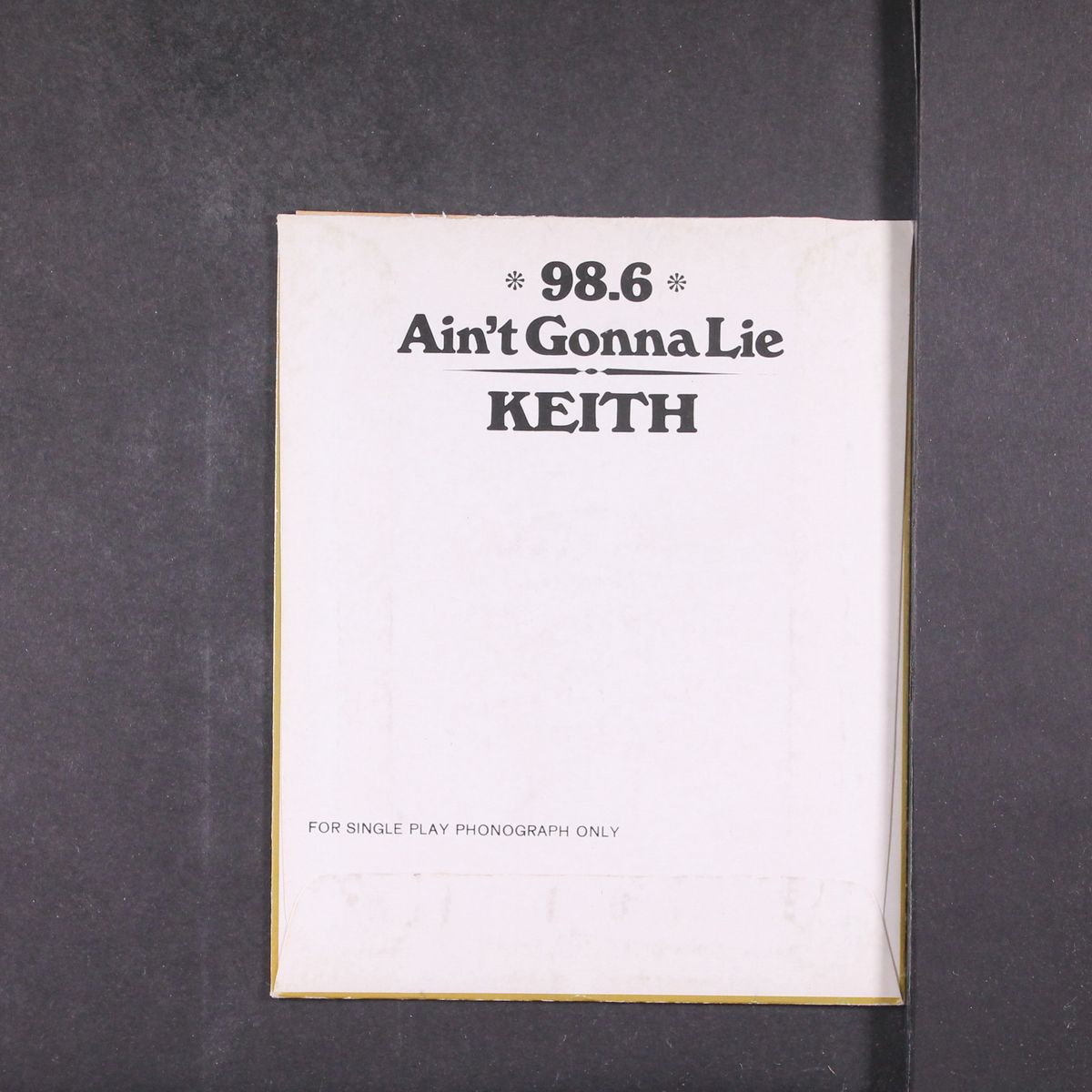 98.6 / ain't gonna lie by KEITH
