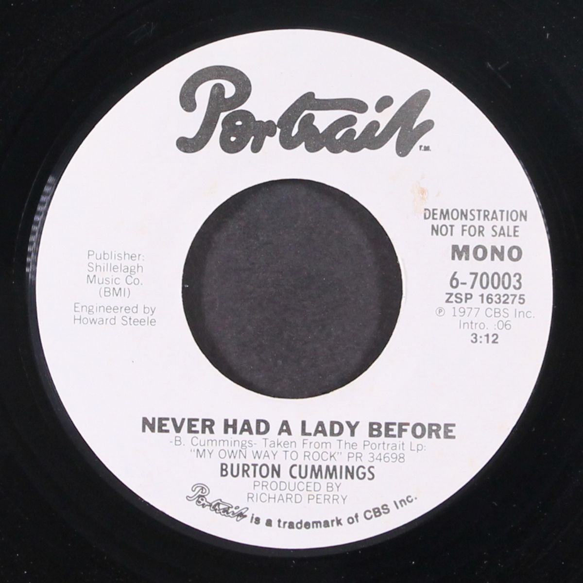 never had a lady before by BURTON CUMMINGS