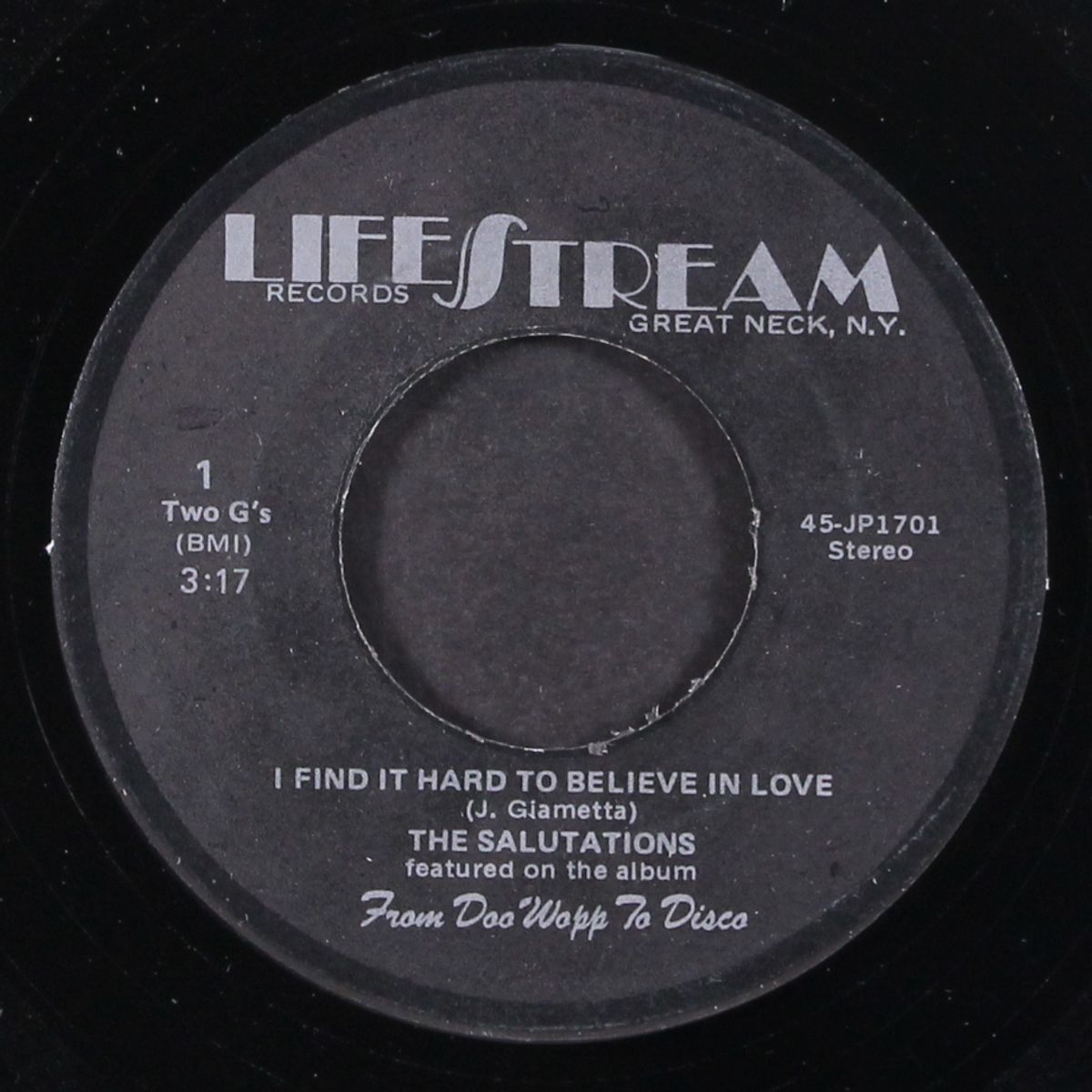 i find it hard to believe in love by SALUTATIONS
