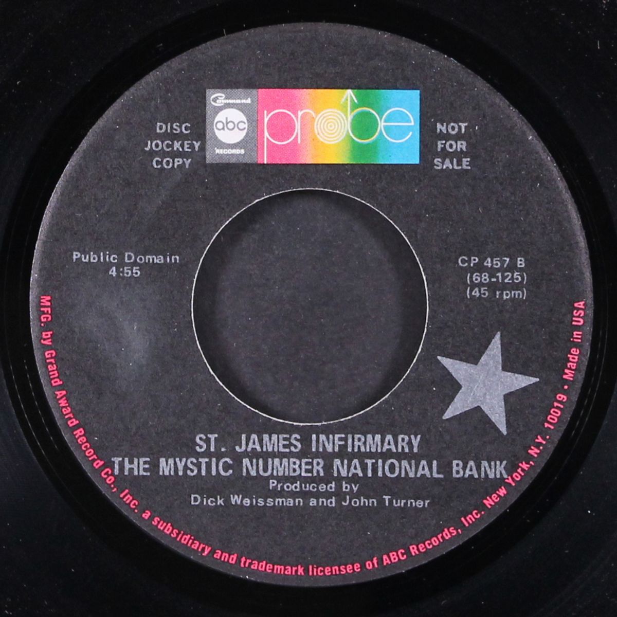 st. james infirmary by MYSTIC NUMBER NATIONAL BANK
