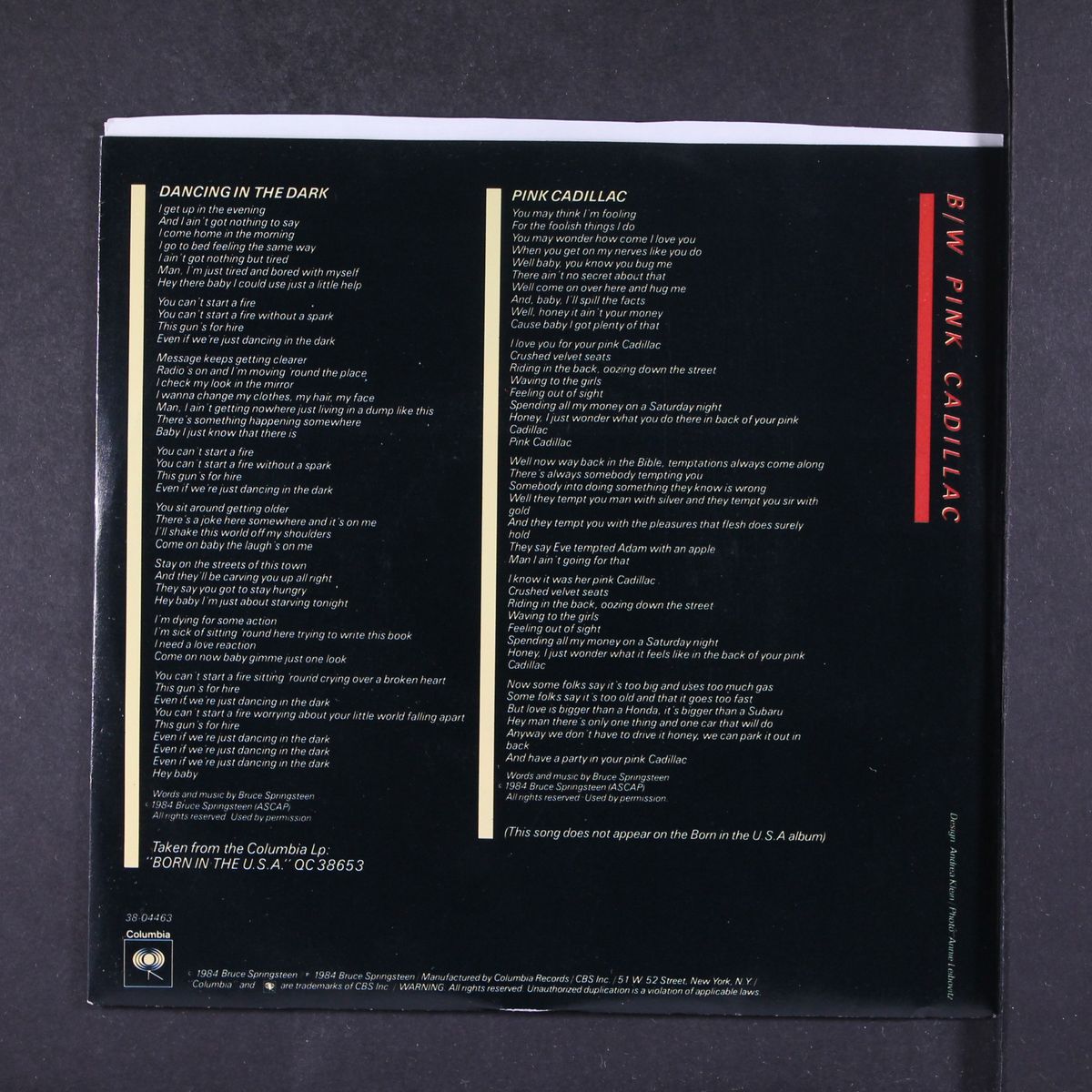 dancing in the dark by BRUCE SPRINGSTEEN