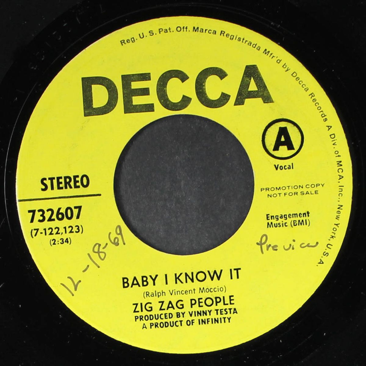 peace of mind / baby i know it by ZIG ZAG PEOPLE