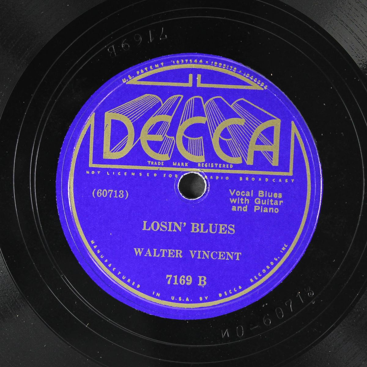 when the breath bids the body goodbye / losin' blues by WALTER VINCENT