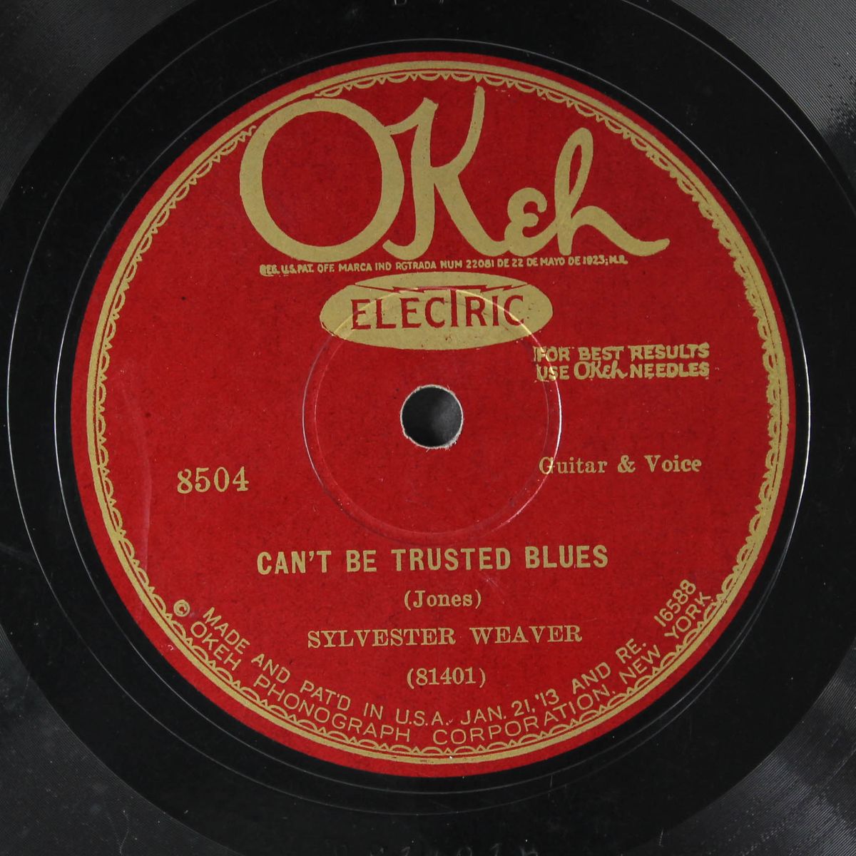 can't be trusted blues / penitentiary bound blues by SYLVESTER WEAVER