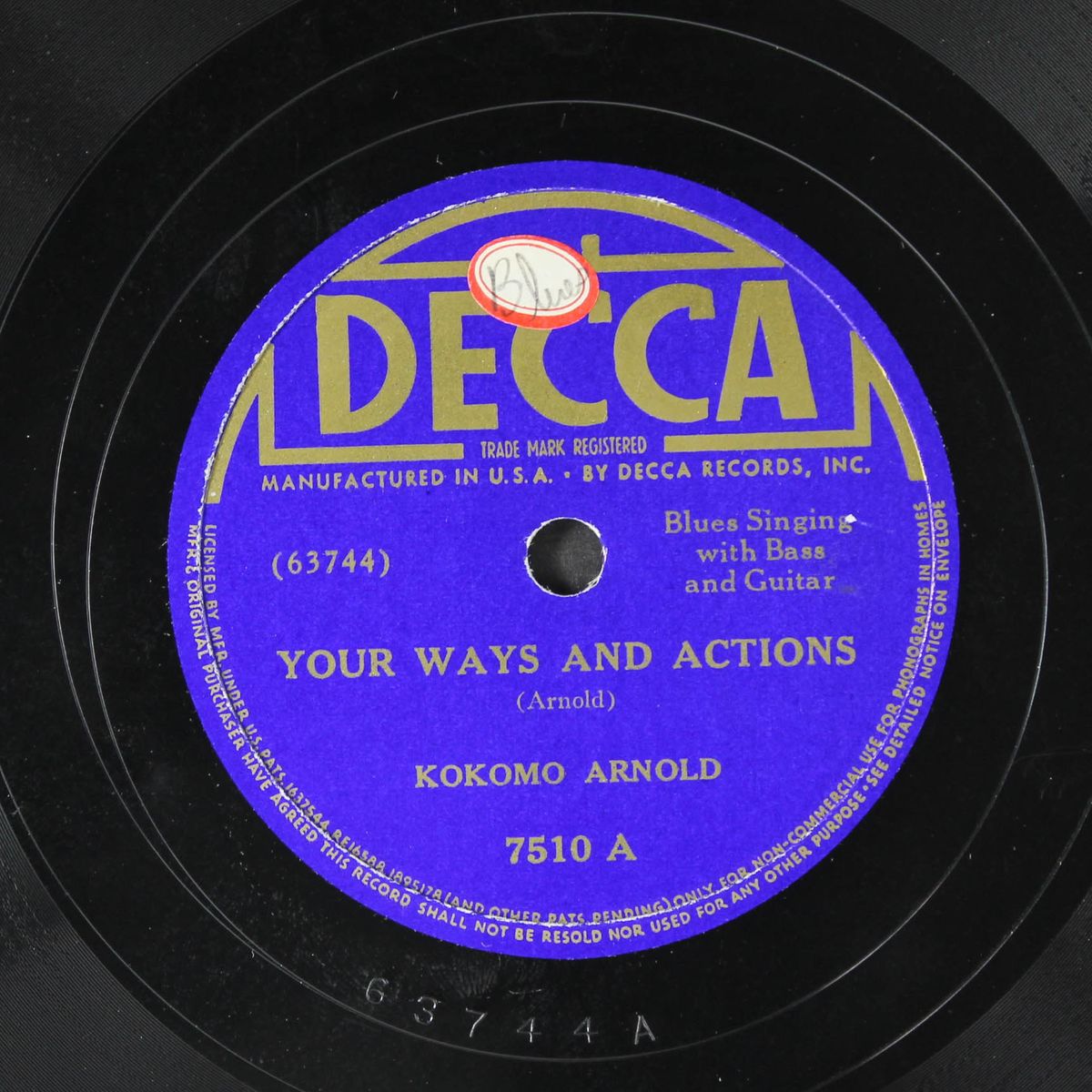 your ways and actions / midnight blues by KOKOMO ARNOLD