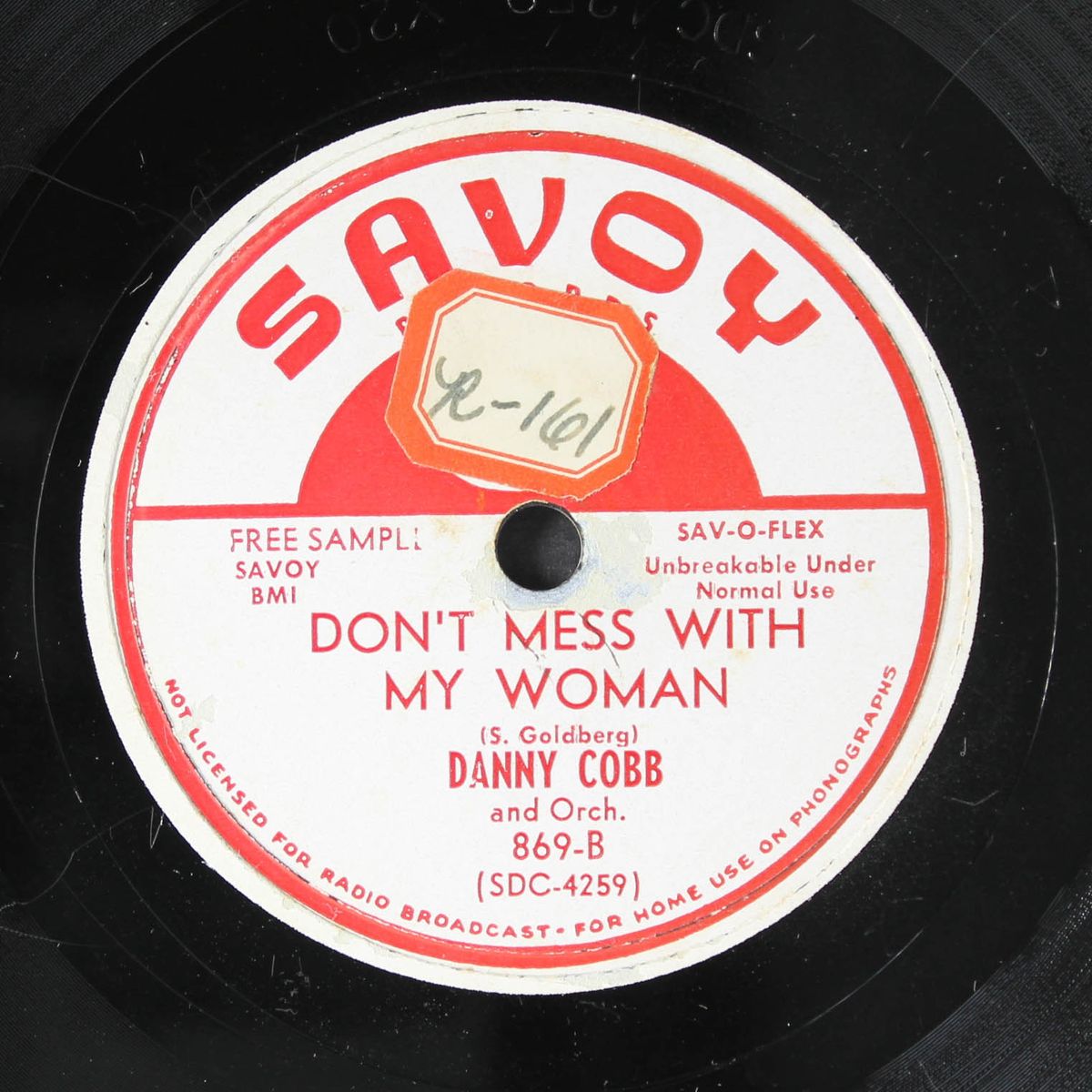 farewell baby / don't mess with my woman by DANNY COBB