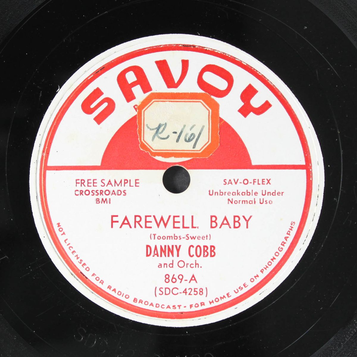 farewell baby / don't mess with my woman by DANNY COBB