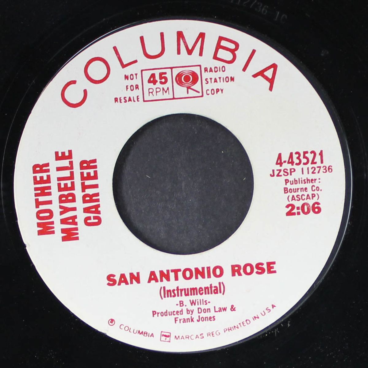 san antonio rose by MOTHER MAYBELLE CARTER