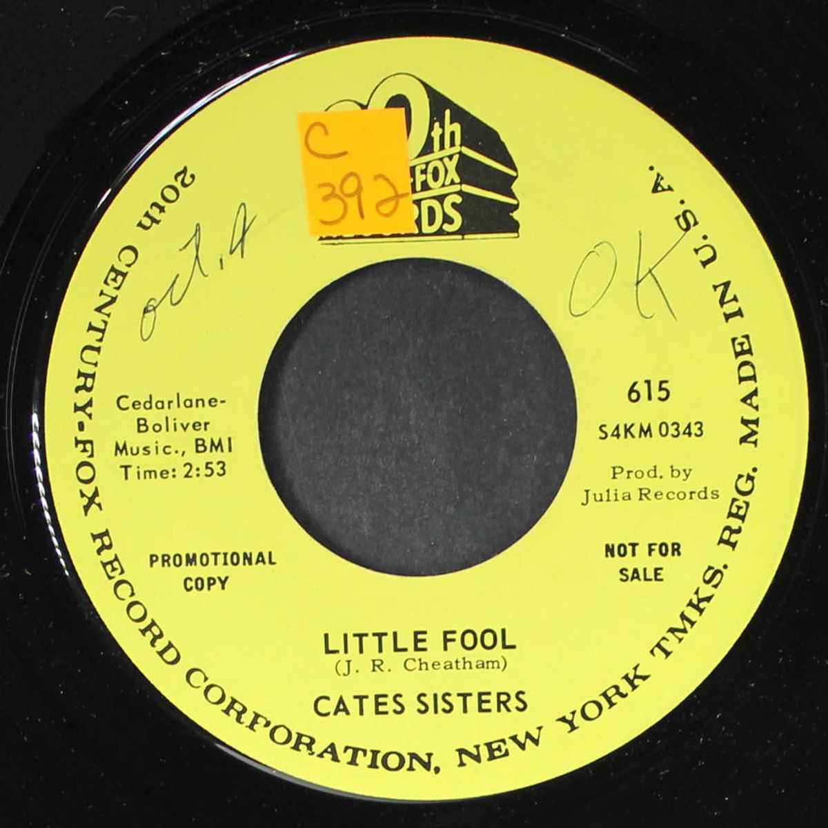 little fool / i'm no yo yo by CATES SISTERS
