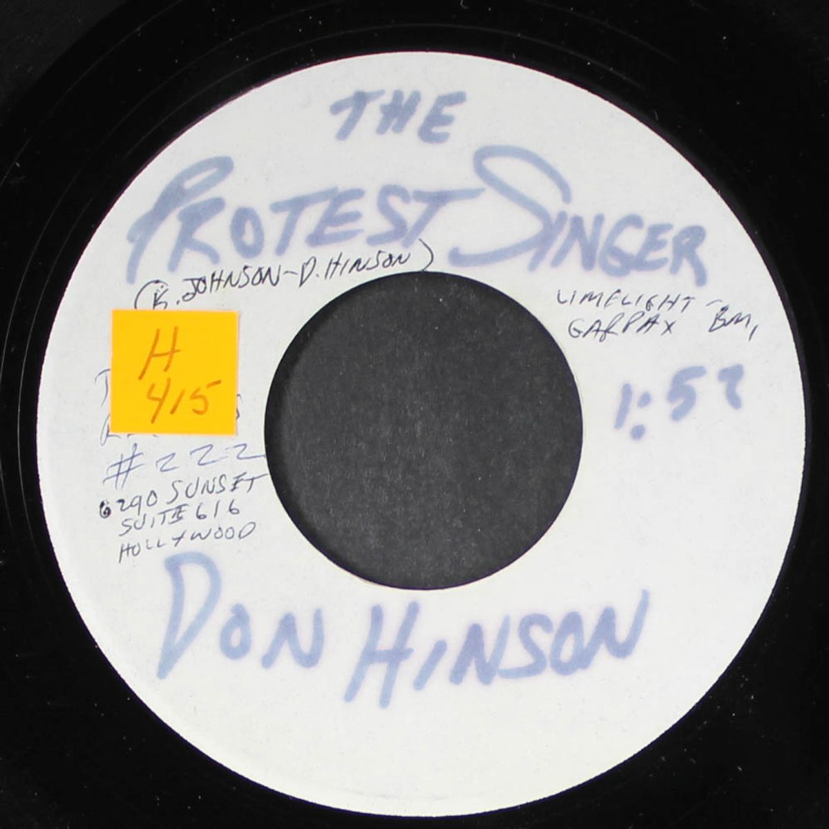 the protest singer by DON HINSON