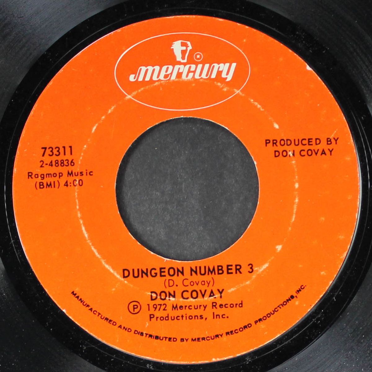 the overtime man / dungeon number 3 by DON COVAY