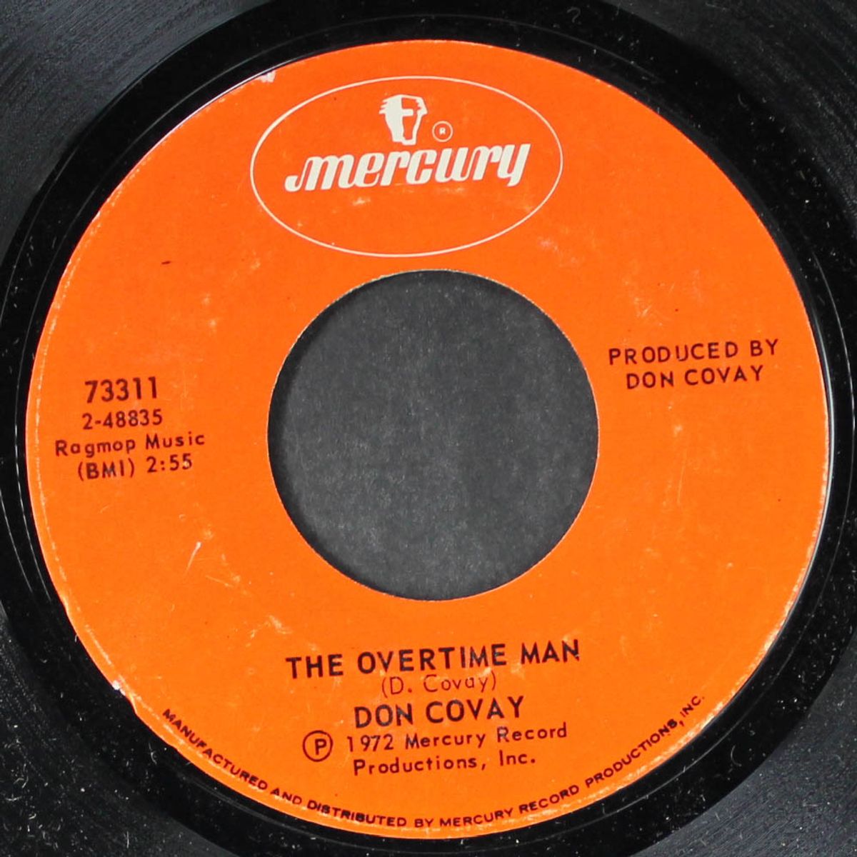 the overtime man / dungeon number 3 by DON COVAY