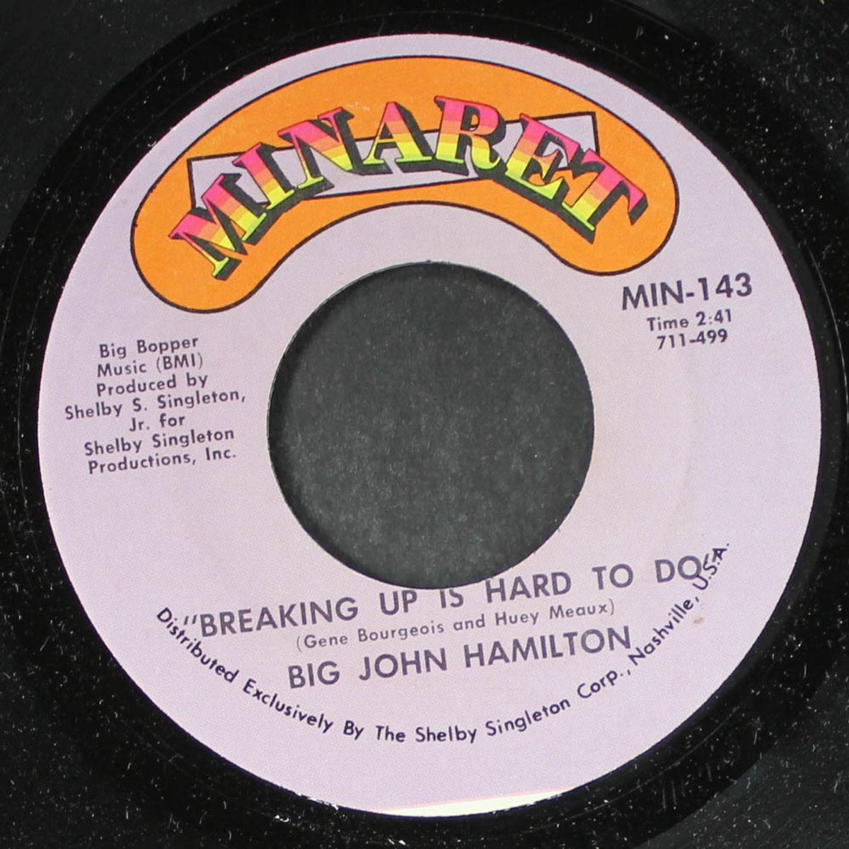 breaking up is hard to do / love comes and it goes by BIG JOHN HAMILTON