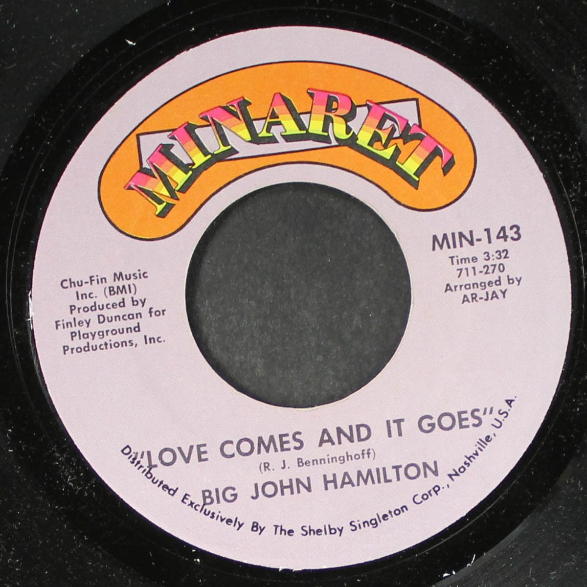 breaking up is hard to do / love comes and it goes by BIG JOHN HAMILTON