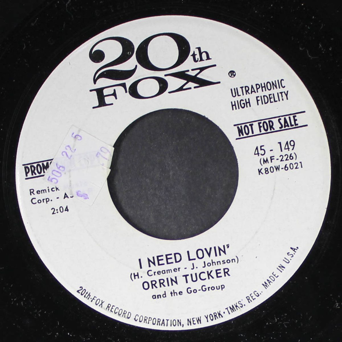 i need lovin' by ORRIN TUCKER