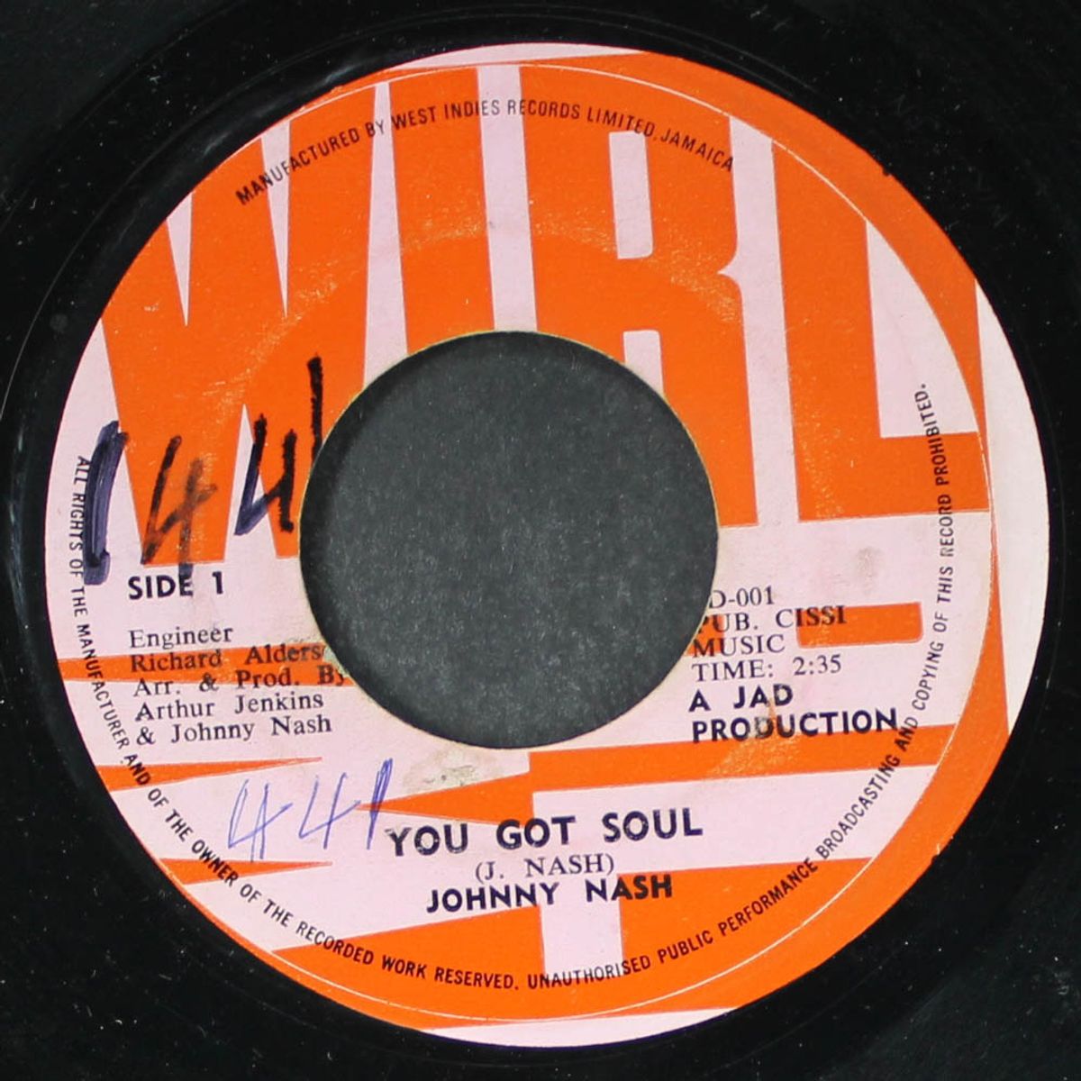 you got soul / don't cry by JOHNNY NASH