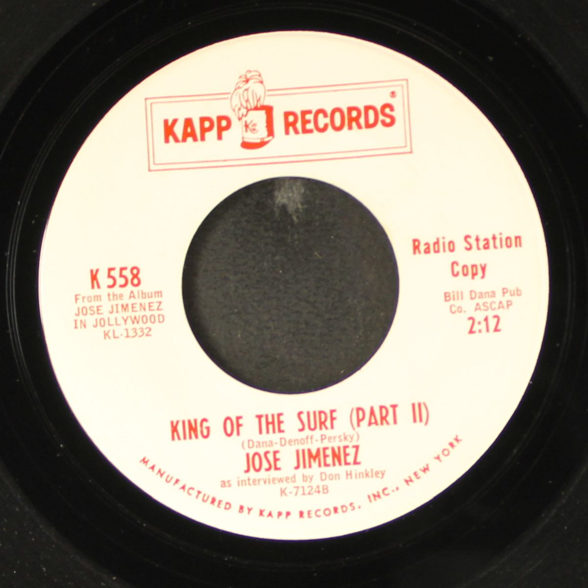 king of the surf / what kind of fool am i by JOSE JIMENEZ