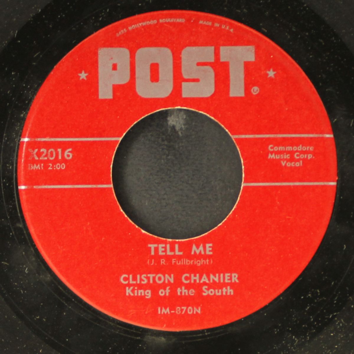 rockin' hop / tell me by CLISTON CHANIER