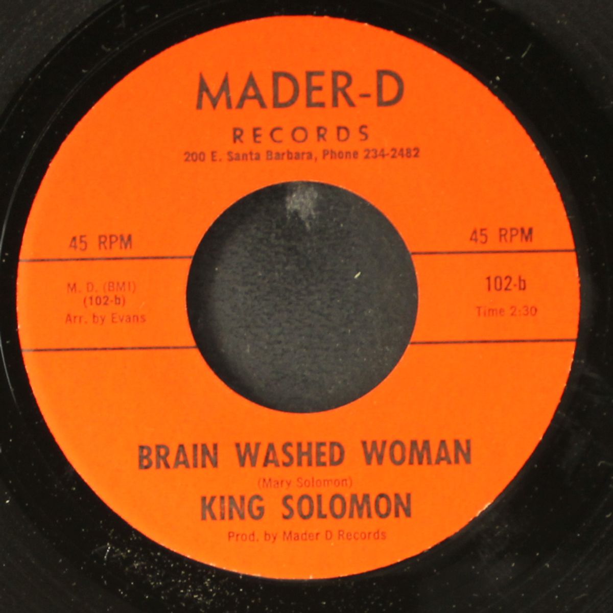 where is my shoe / brain washed woman by KING SOLOMON