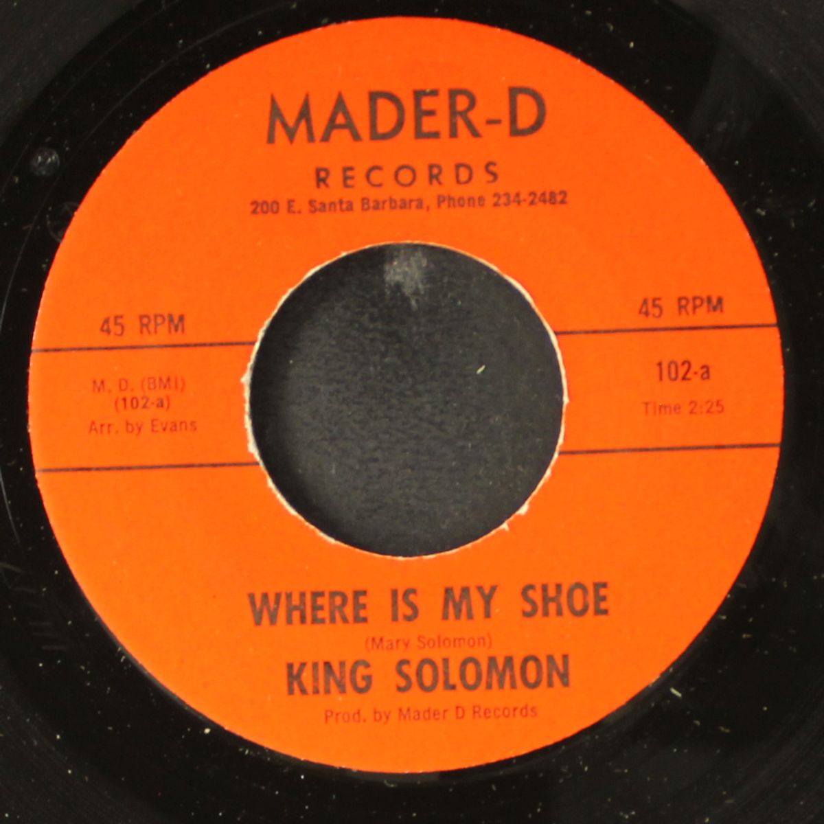 where is my shoe / brain washed woman by KING SOLOMON