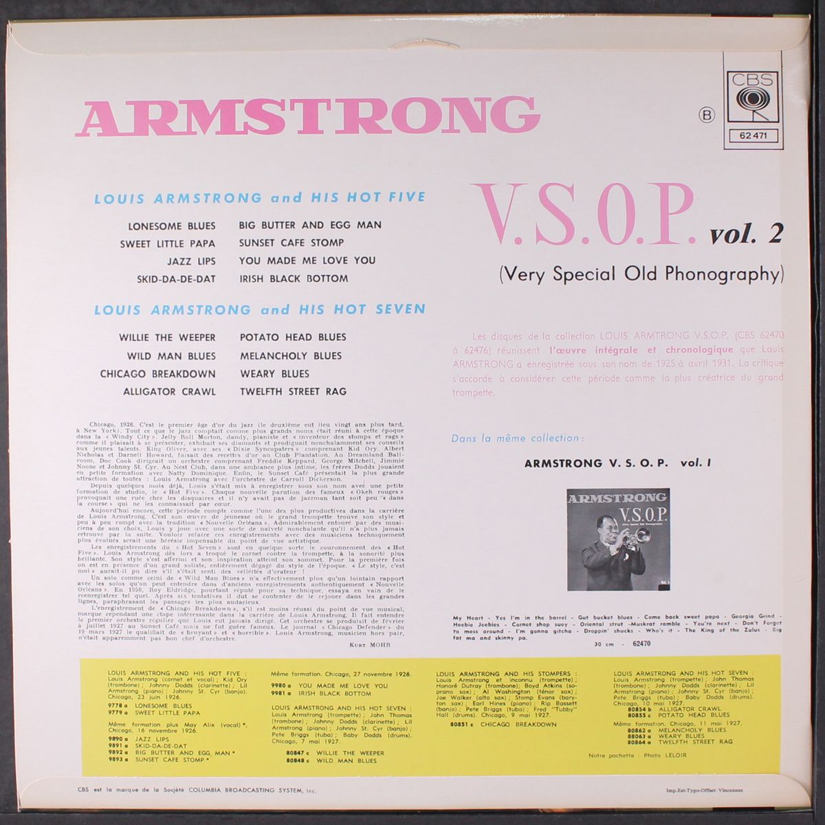 v.s.o.p. vol. 2 by LOUIS ARMSTRONG