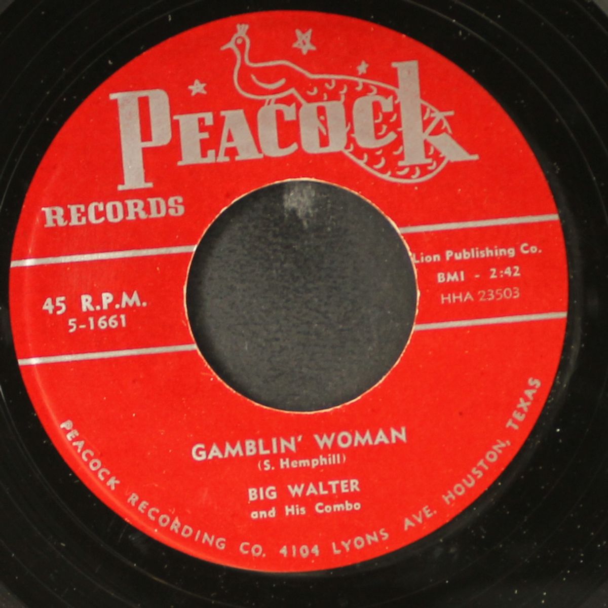 shirley jean / gamblin' woman by BIG WALTER