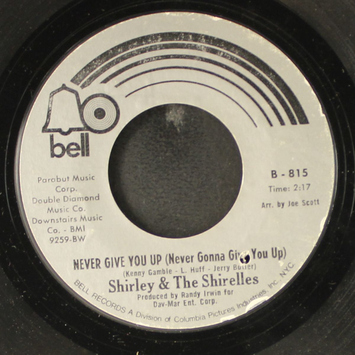 never give you up / go away and find yourself by SHIRLEY & SHIRELLES