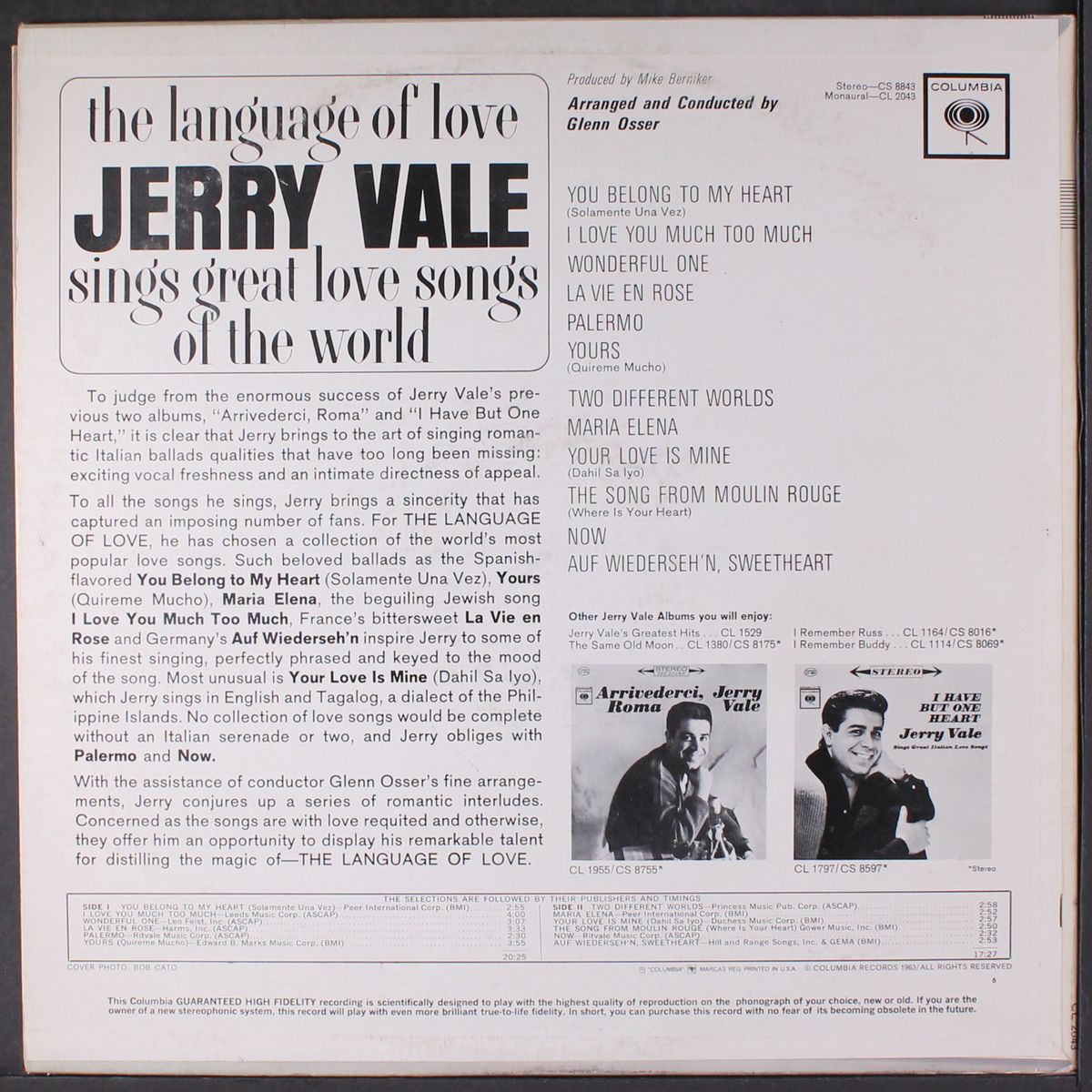 the language of love by JERRY VALE