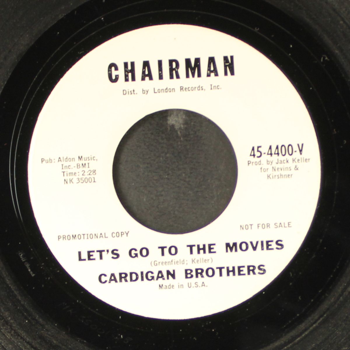 let's go to the movies / i know, know, know by CARDIGAN BROTHERS