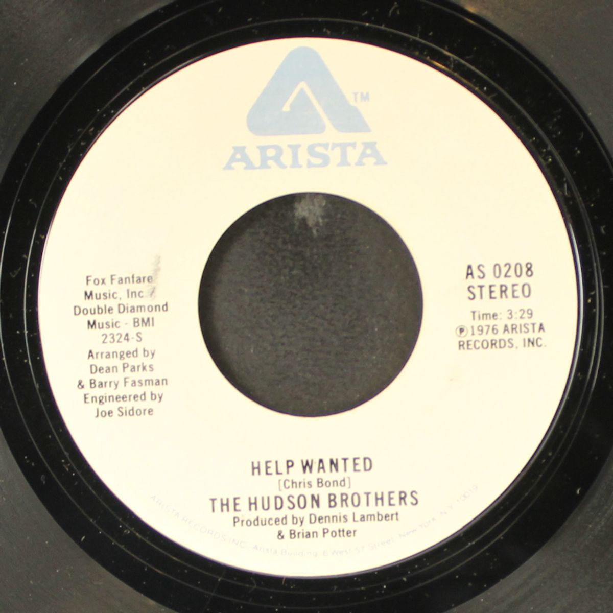 help wanted / the last time i looked by HUDSON BROTHERS