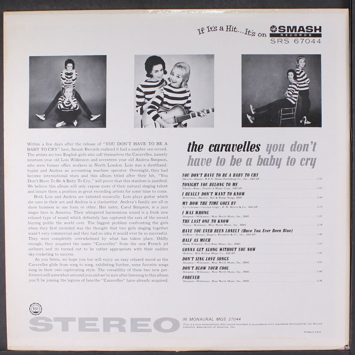 you don't have to be a baby to cry by CARAVELLES