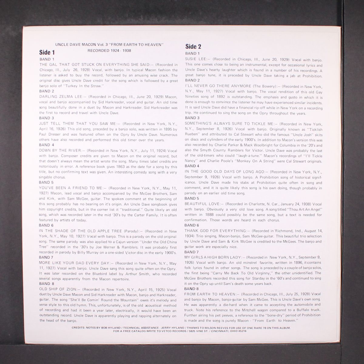 from earth to heaven, vol. 3 (1924-38)" by UNCLE DAVE MACON