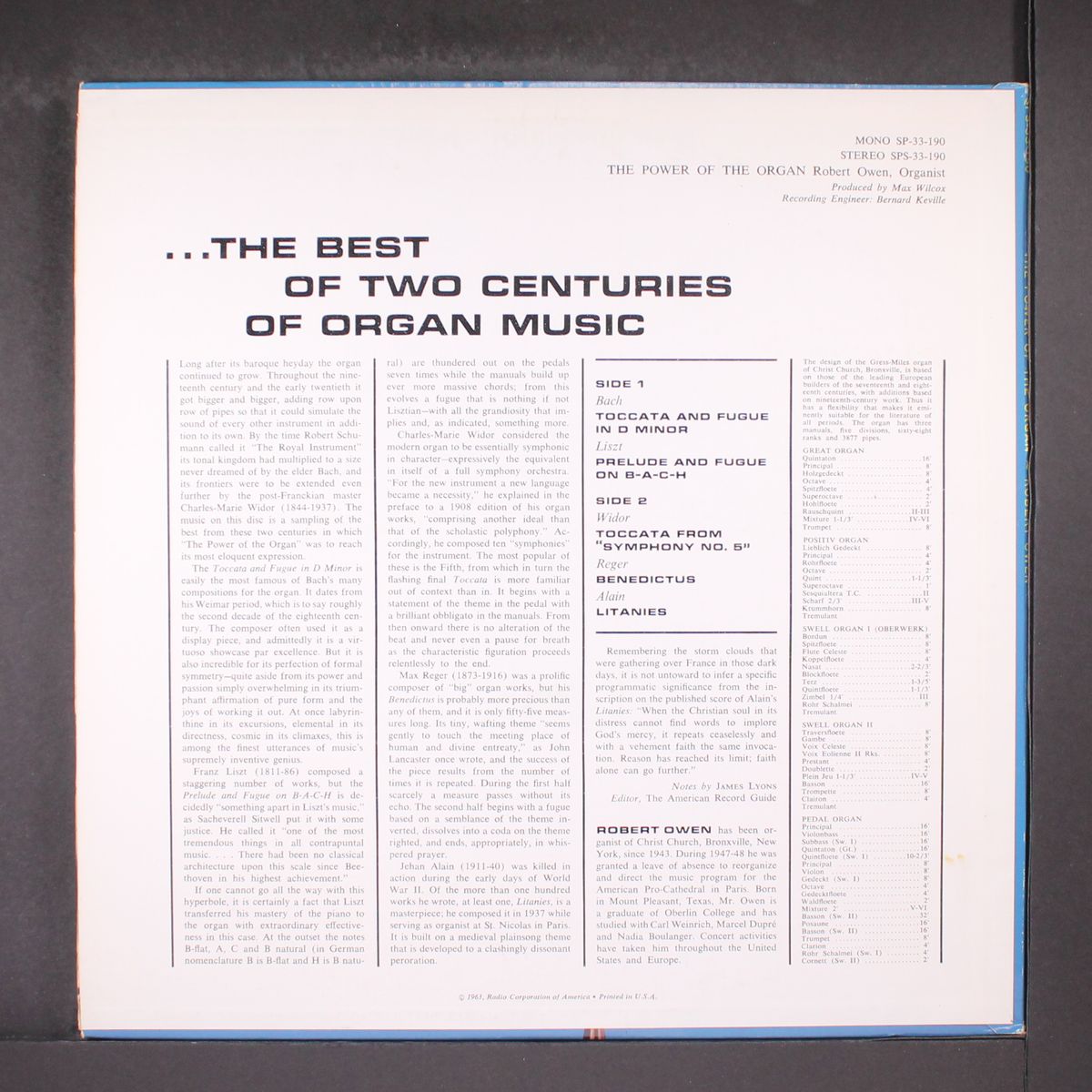 the power of the organ by ROBERT OWEN