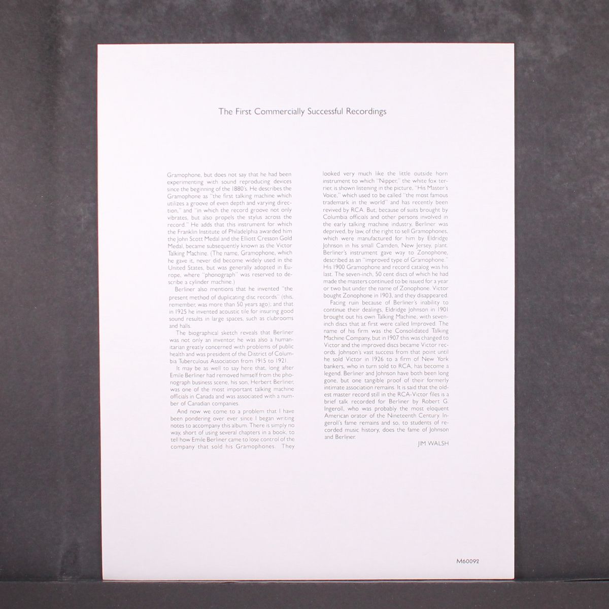 first commercially successful recordings by VARIOUS