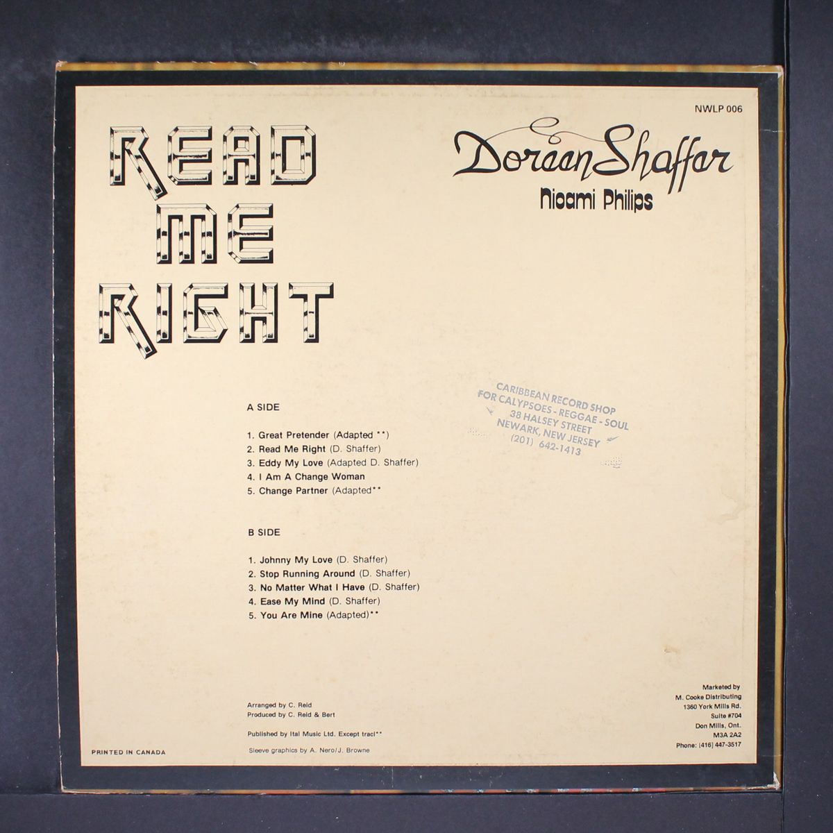 read me right by DOREEN SHAFFER & NIOAMI PHILIPS