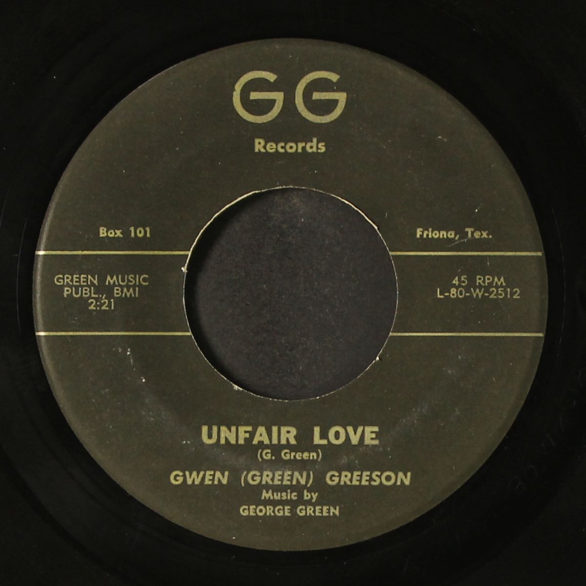 unfair love / happy when i'm with you by GWEN GREESON