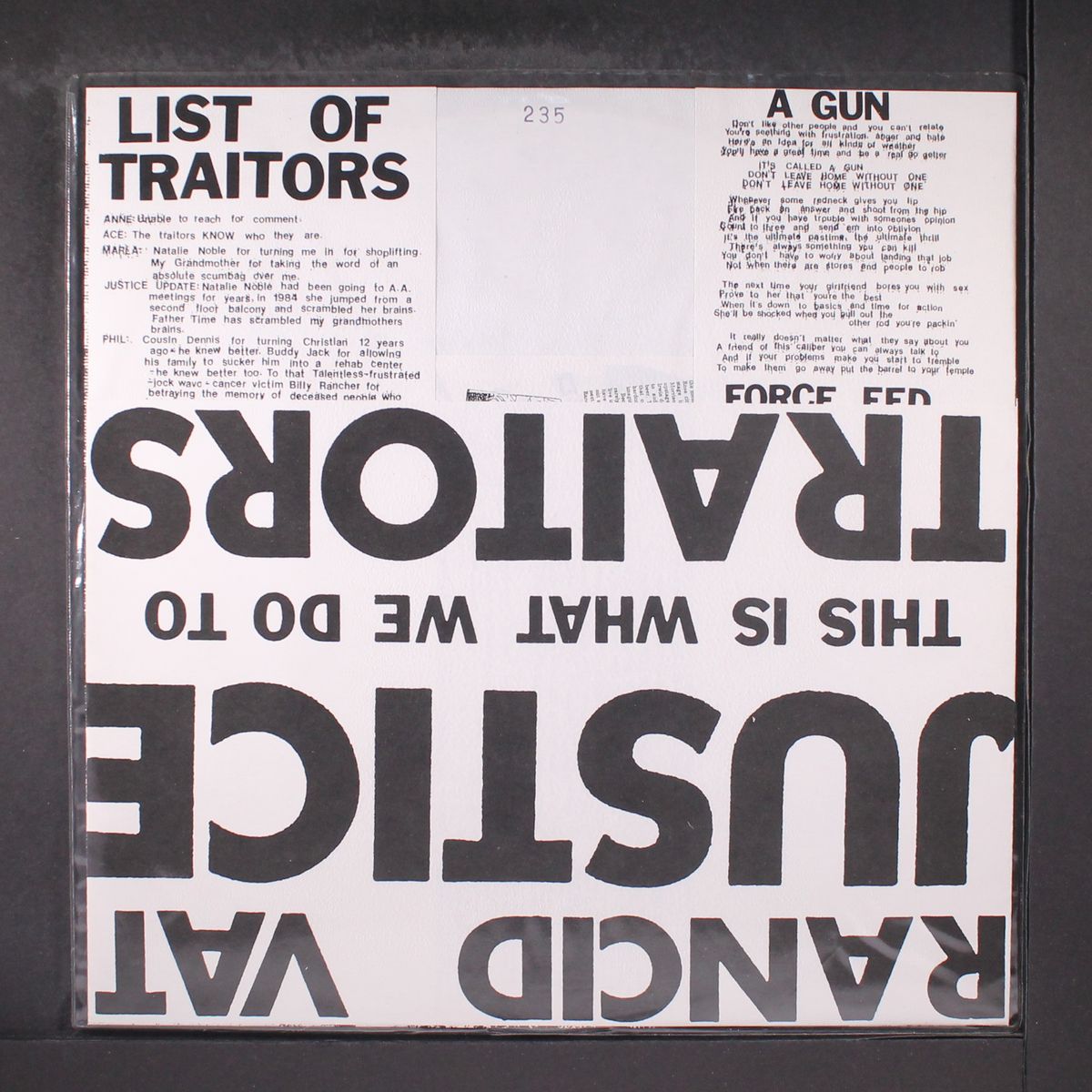 justice this is what we do to traitors by RANCID VAT