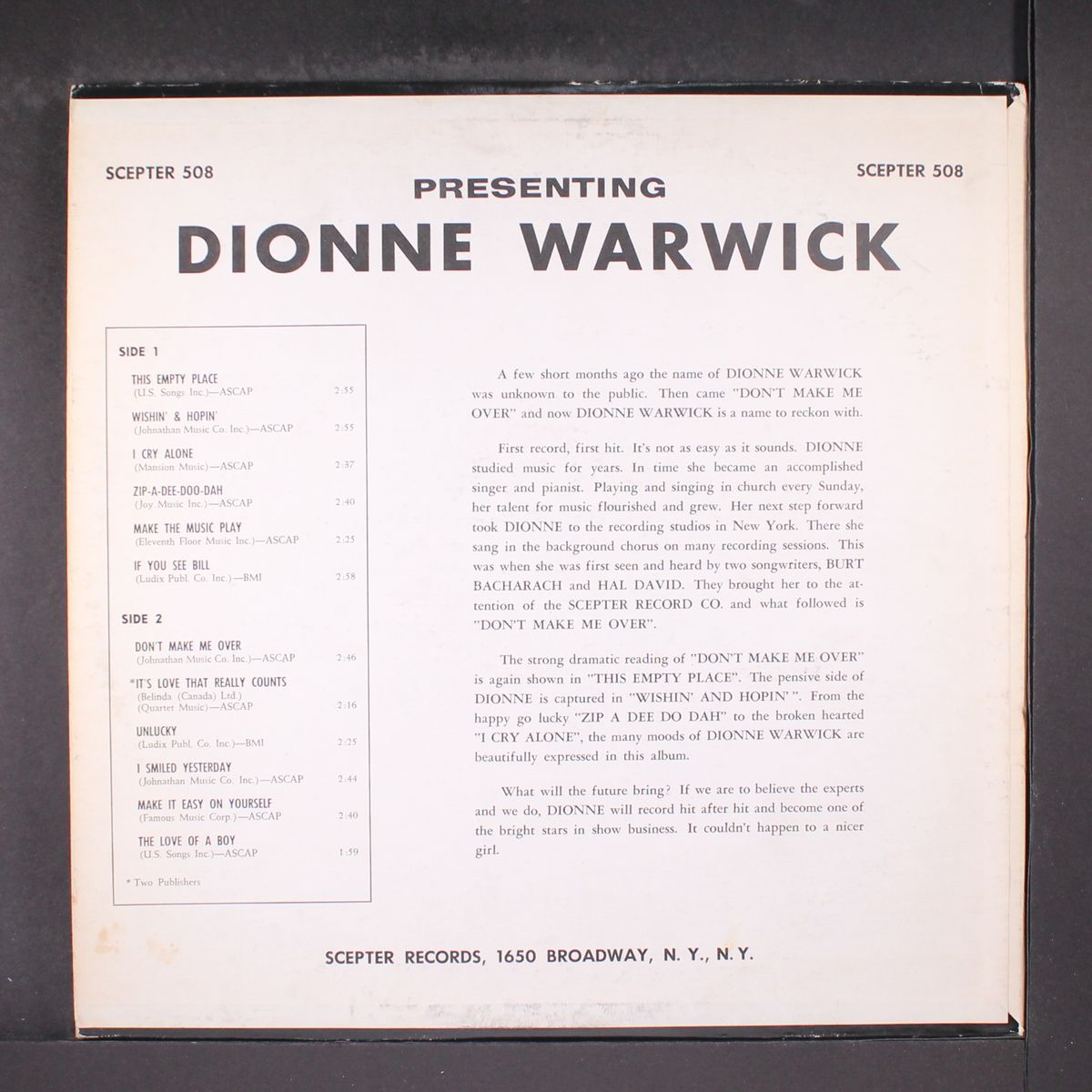presenting by DIONNE WARWICK