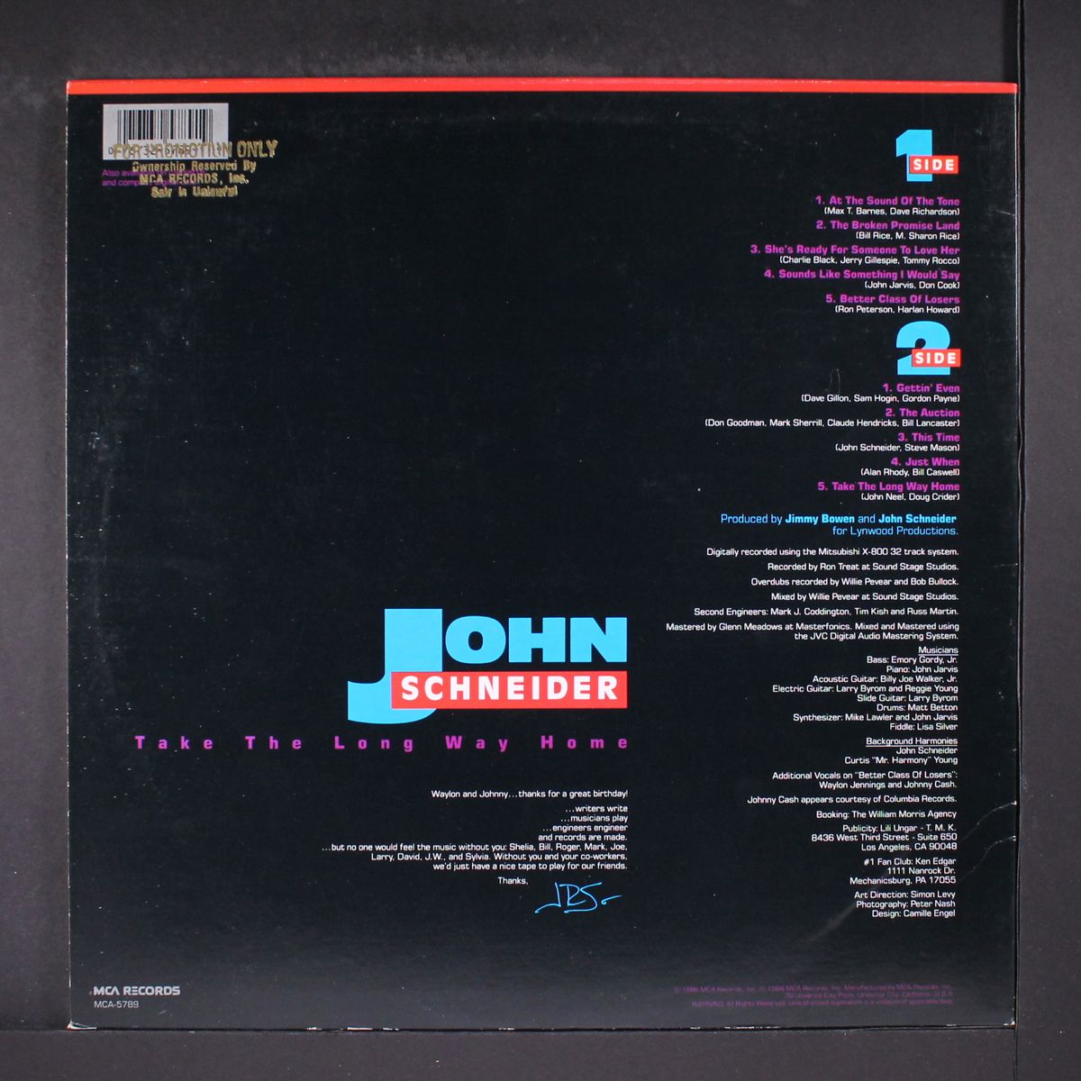 take the long way home by JOHN SCHNEIDER